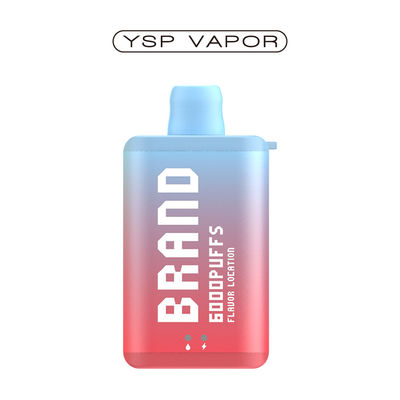 10ml 6000 Puff Vape E सिगरेट रिचार्जेबल डिस्पोजेबल वाइप बॉक्स