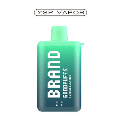 10ml 6000 Puff Vape E सिगरेट रिचार्जेबल डिस्पोजेबल वाइप बॉक्स
