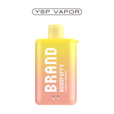 10ml 6000 Puff Vape E सिगरेट रिचार्जेबल डिस्पोजेबल वाइप बॉक्स
